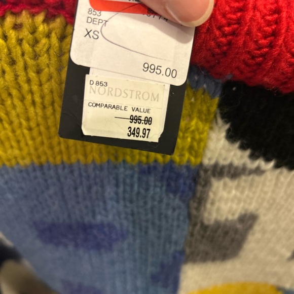 R13 Multicolor Very  Oversized Chunky Intarsia Sweater - Picture 6 of 14